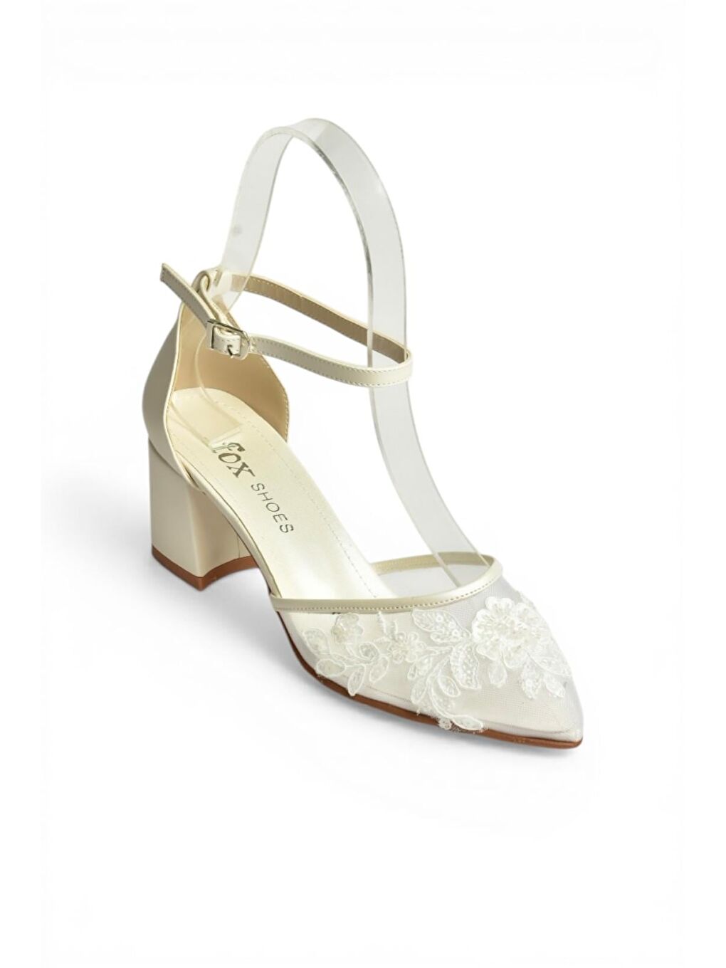 Bej Sedef Kadın Topuklu Ayakkabı Y246061509-4