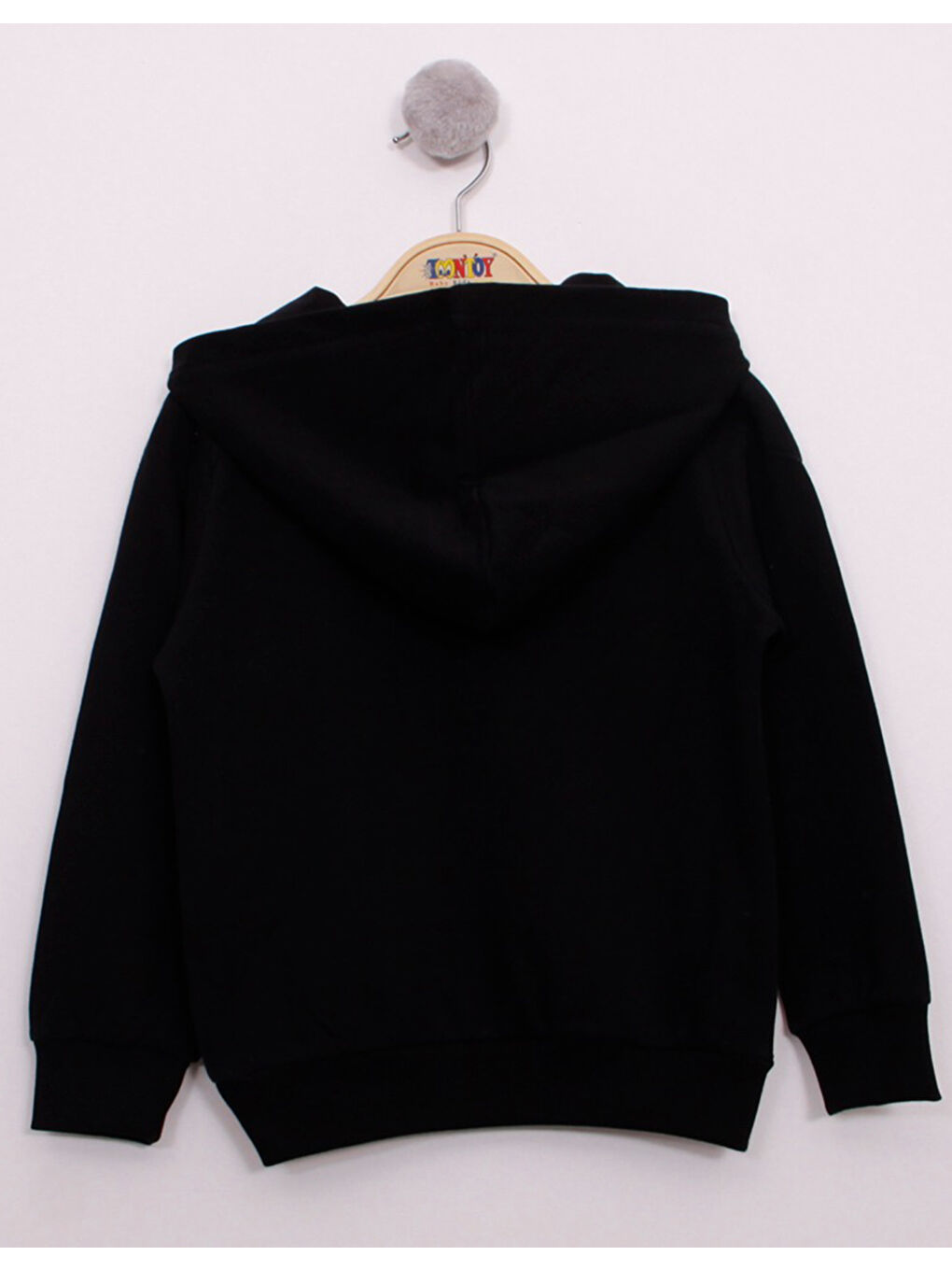 Siyah Erkek Çocuk Pullu U.S.A Bayraklı Nakışlı Sweatshirt-1