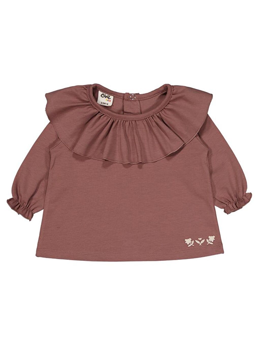 Kahverengi Baby Yakalı 6-18 Ay Sweatshirt - Kahve 12-18 Ay