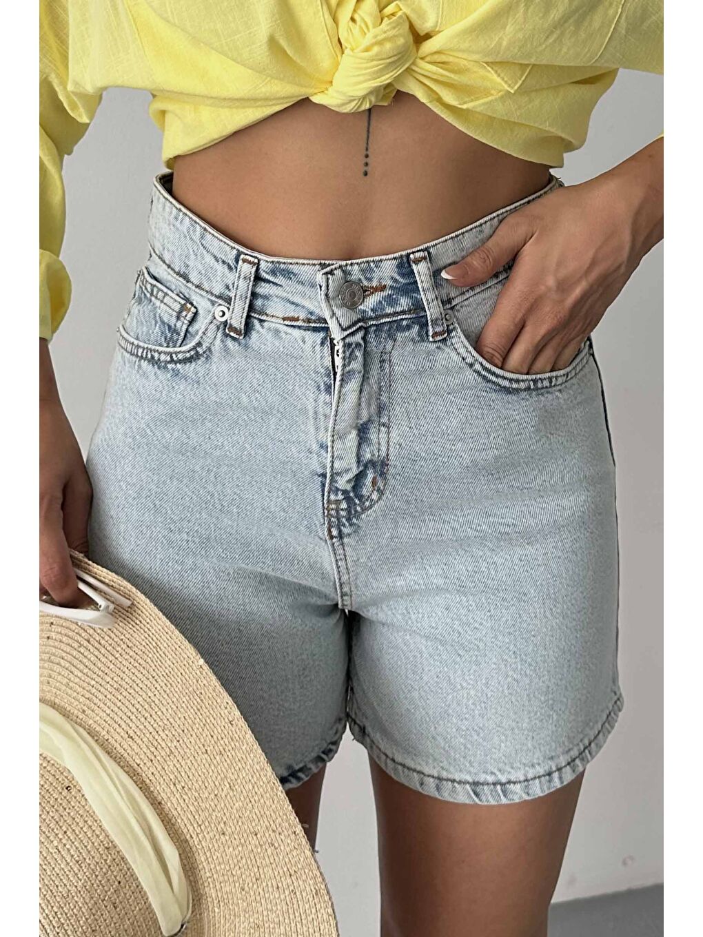 Jean Şort Buz Mavi - 27360-3