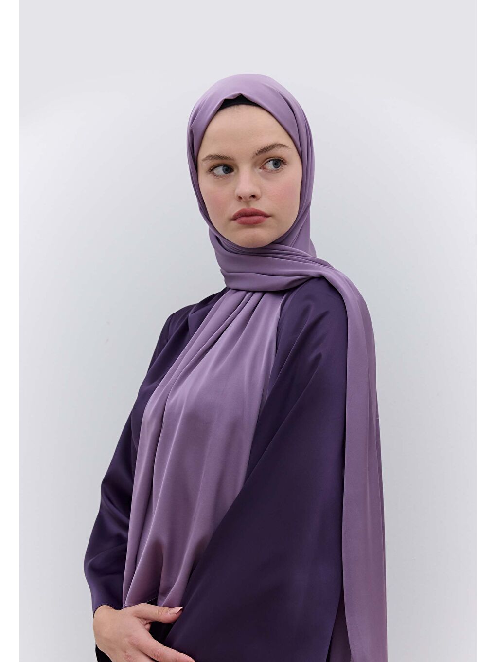 Lila İpeksi Elegance Şal Leylak-1