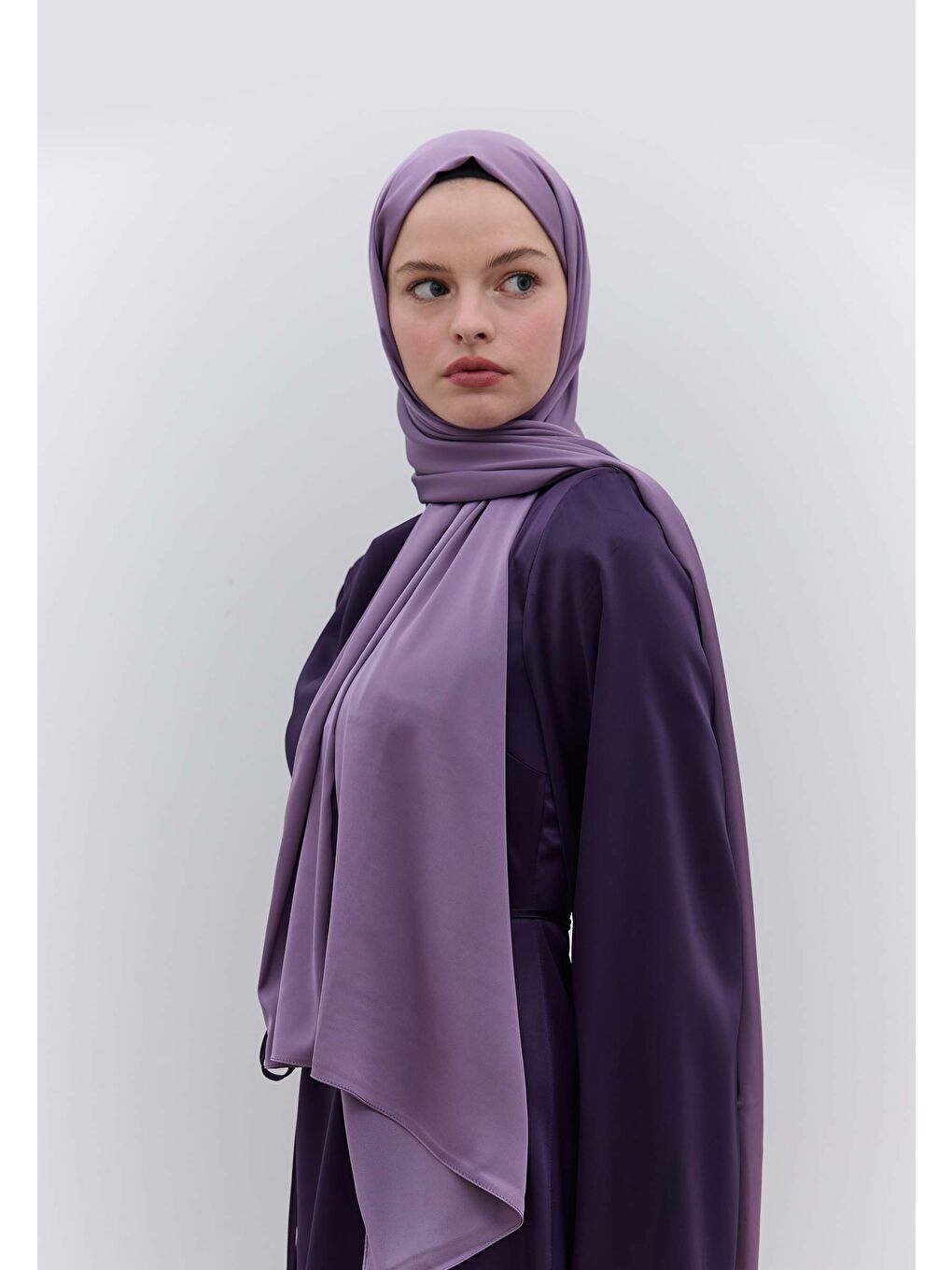 Lila İpeksi Elegance Şal Leylak-2