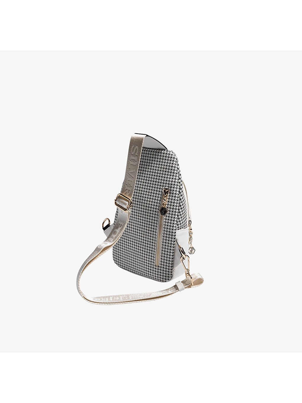 Bej Kadın SP959-M204 SILVER POLO Vücut Çantası Siyah-Kemik-3