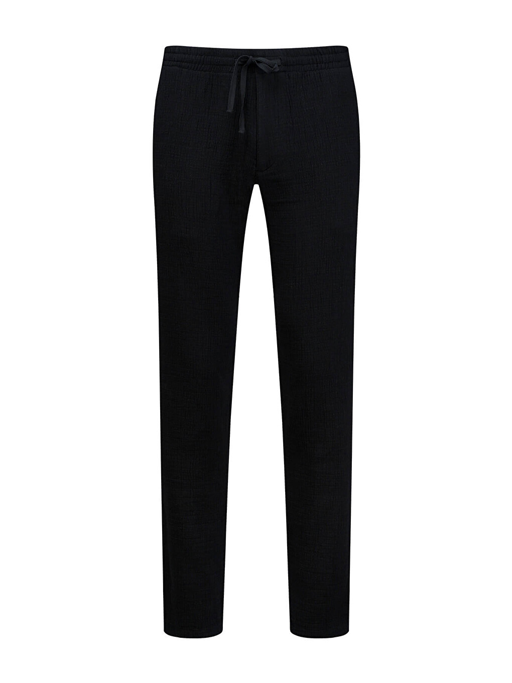 Siyah Rahat Kesim Yandan Cepli 100% Pamuk Jogger Pantolon