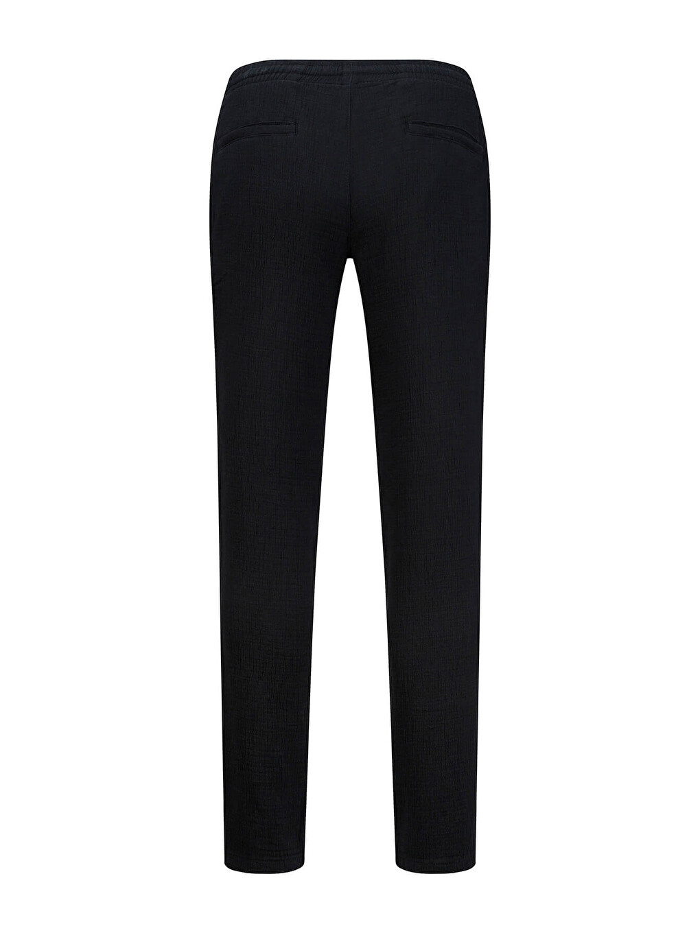 Siyah Rahat Kesim Yandan Cepli 100% Pamuk Jogger Pantolon-2