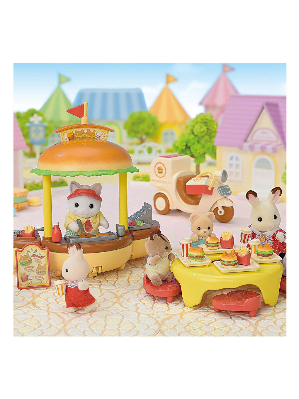 Sylvanian Families Renksiz Hamburger Standı 5757 - 5