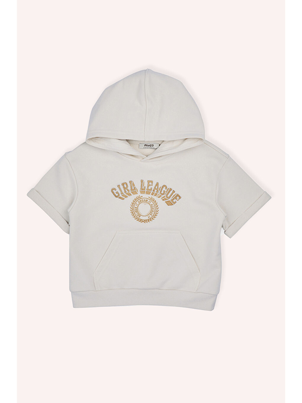 Kız Çocuk Kapüşonlu Sweatshirt Bej