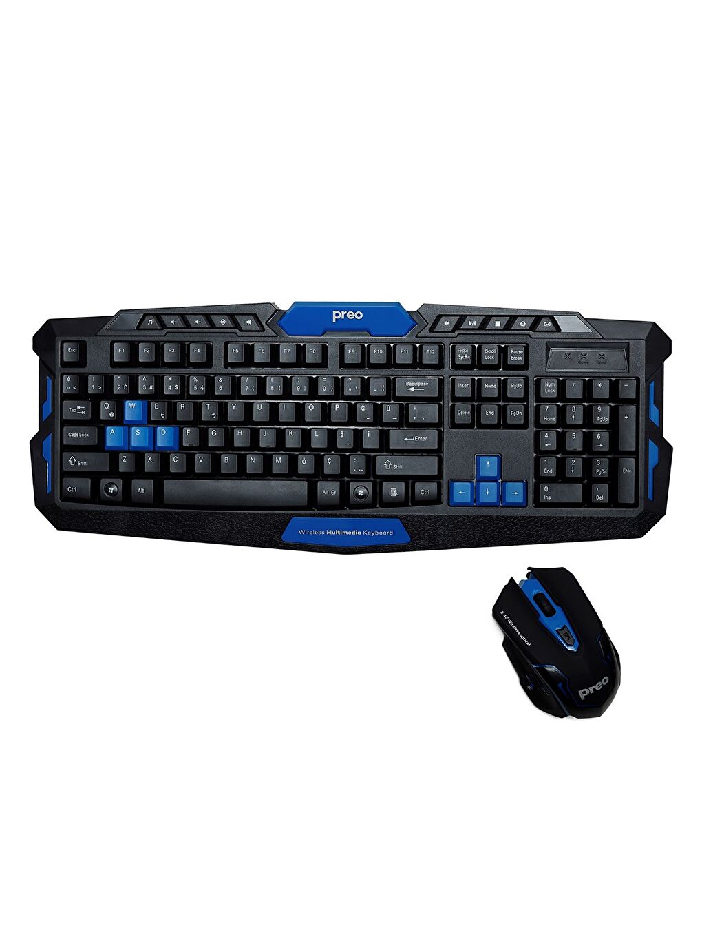 Preo KM033 Gaming Kablosuz Oyuncu Klavye Mouse Set