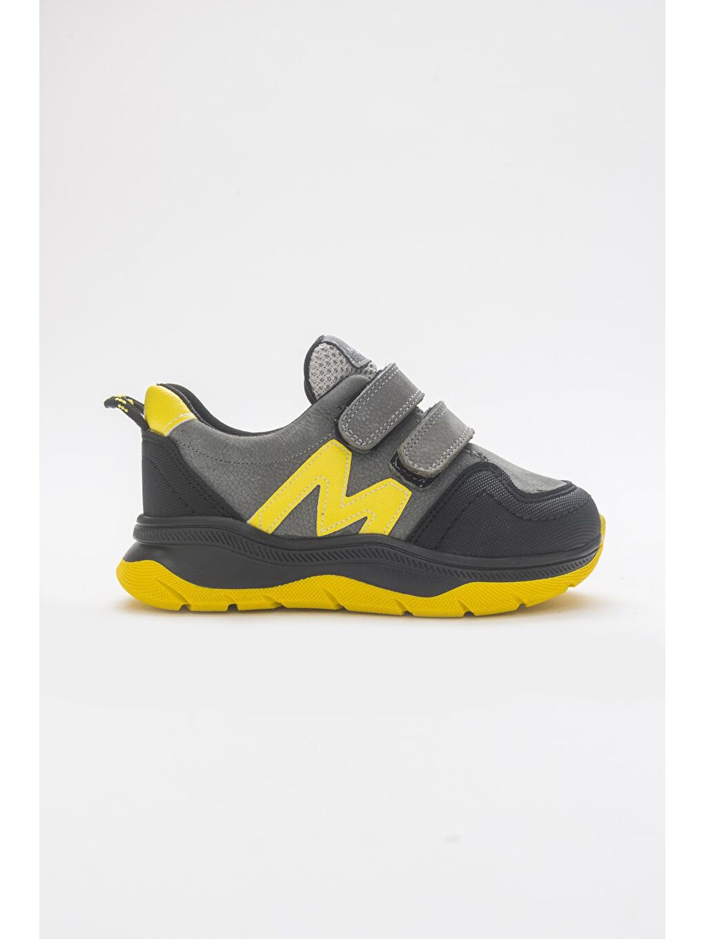 Erkek Çocuk Gri Hakiki Deri Günlük Çocuk Ayakkabı-2