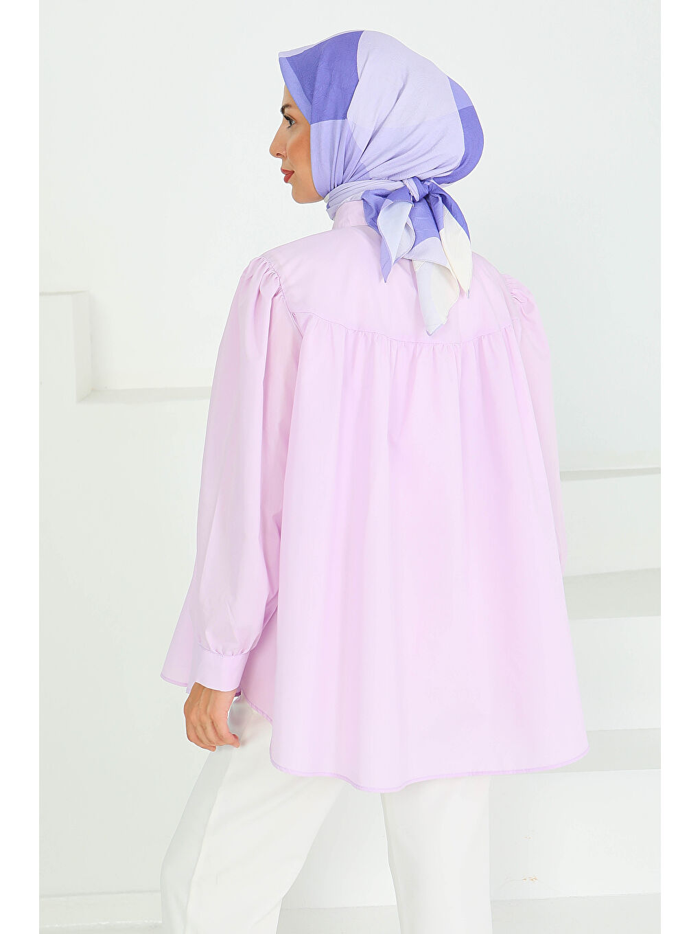 Fiyonk Detaylı Tunik Lila - 27551-3