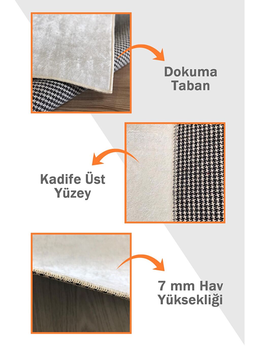 EVMİLA Karışık Fil Desenli Baskı Kalın  Halı Modeli - 1