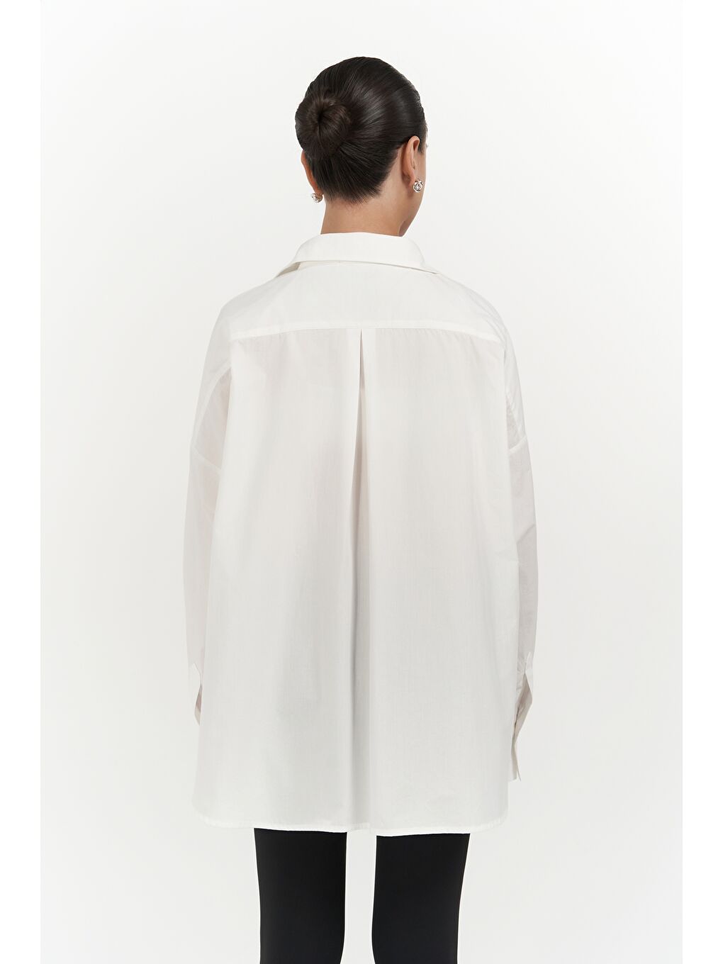 Josie Oversize Ekru Gömlek-1