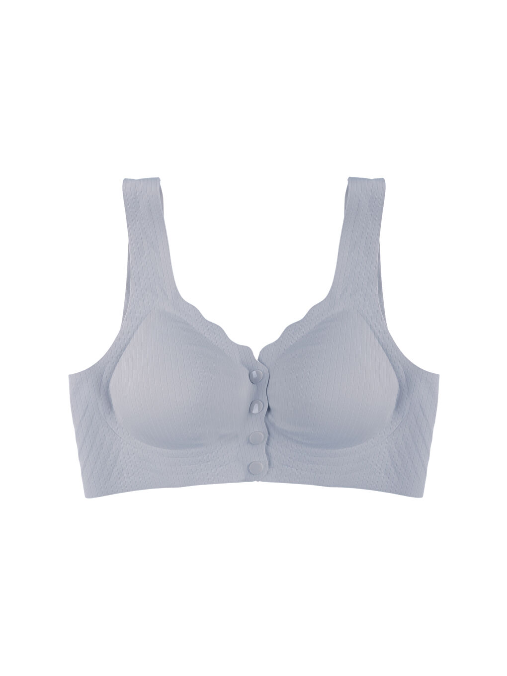 Mavi Balensiz Lazer Dikişsiz Kaplı Önden Kopçalı Sütyen Büstiyer