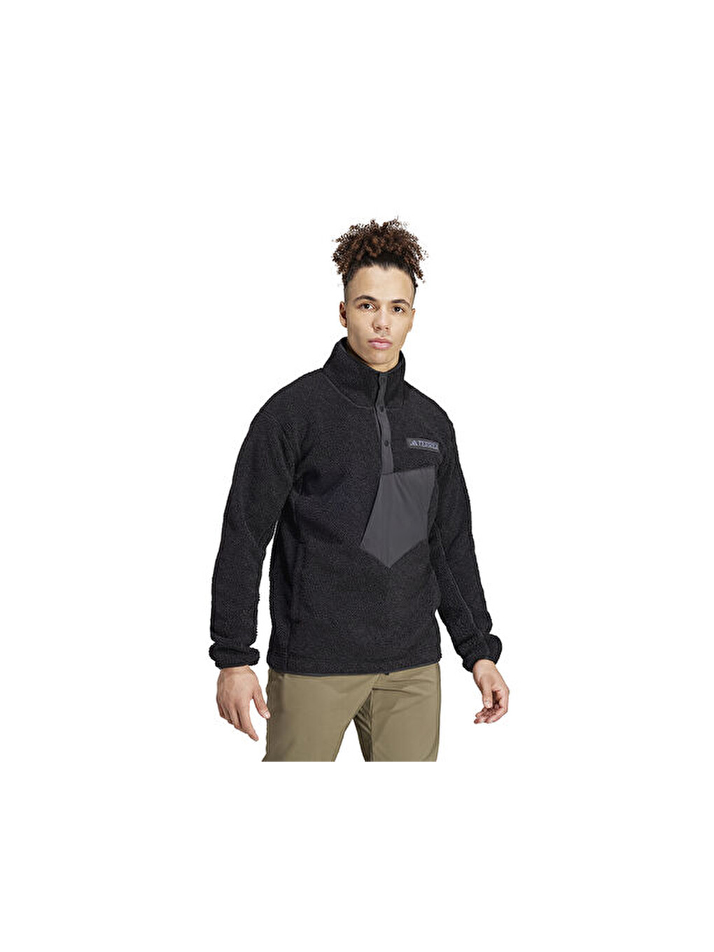 Terrex Xpl Pile Snap Erkek Outdoor Polar Sweatshirts Iw0231 Siyah-2
