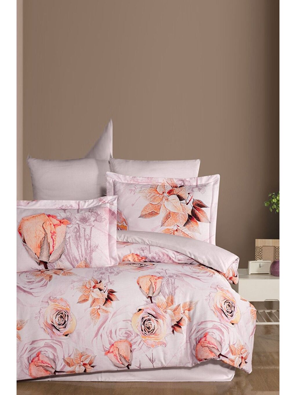 Lila (Family Size) Bambu Saten Nevresim Takımı Rossy