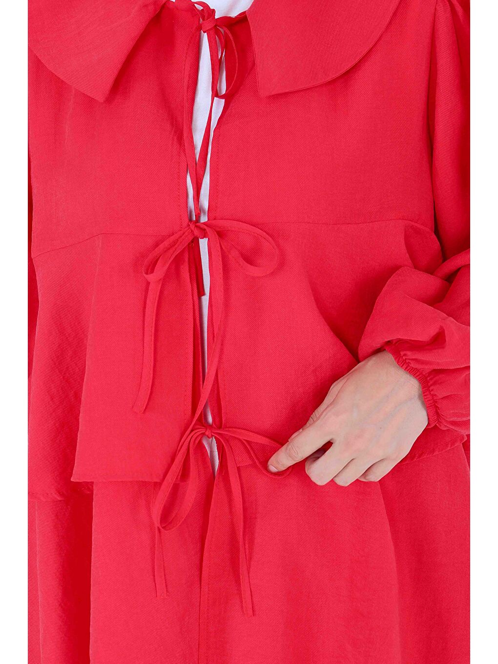 Kırmızı Bağlamalı Gömlek Kirmizi - 27549-6