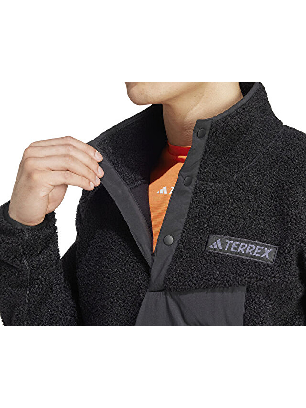 Terrex Xpl Pile Snap Erkek Outdoor Polar Sweatshirts Iw0231 Siyah-3