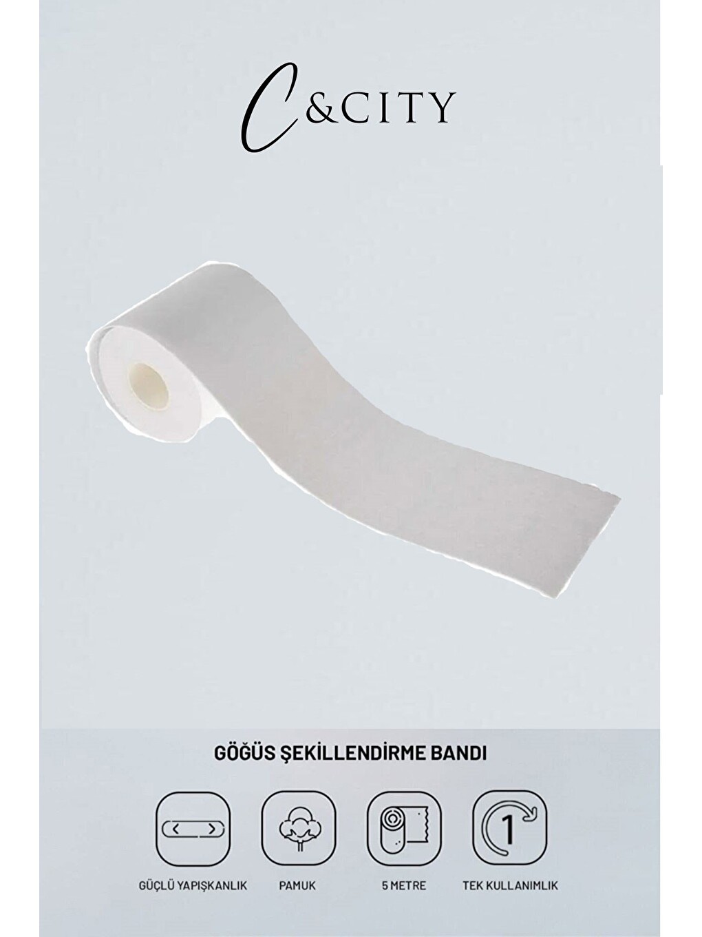 Göğüs Dikleştirici Ve Şekillendirici Bant Beyaz