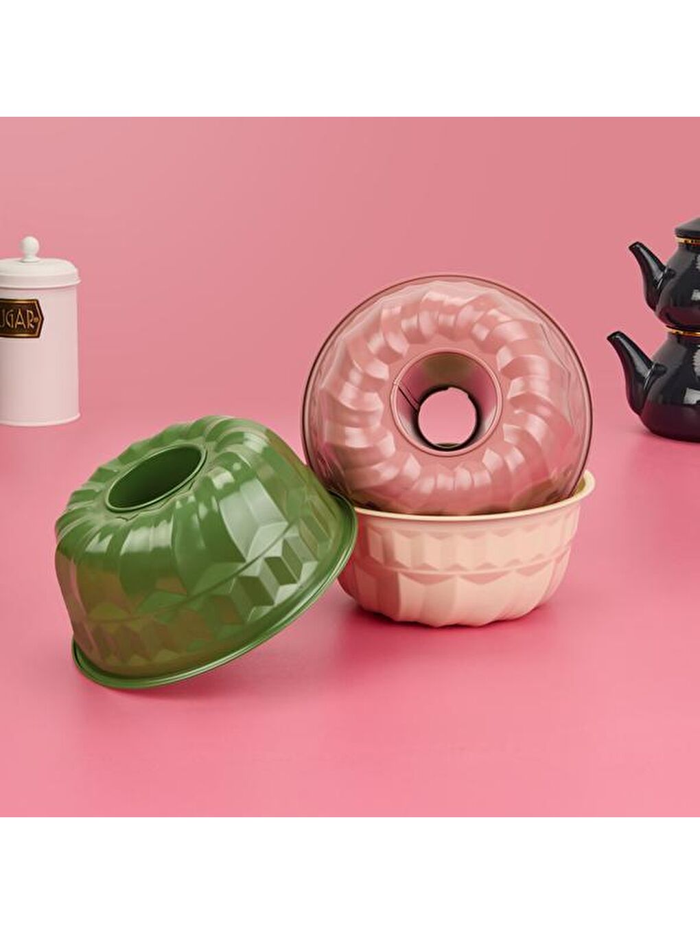 Renksiz Borulu Kek Kalıbı - Asorti - 22x10 cm