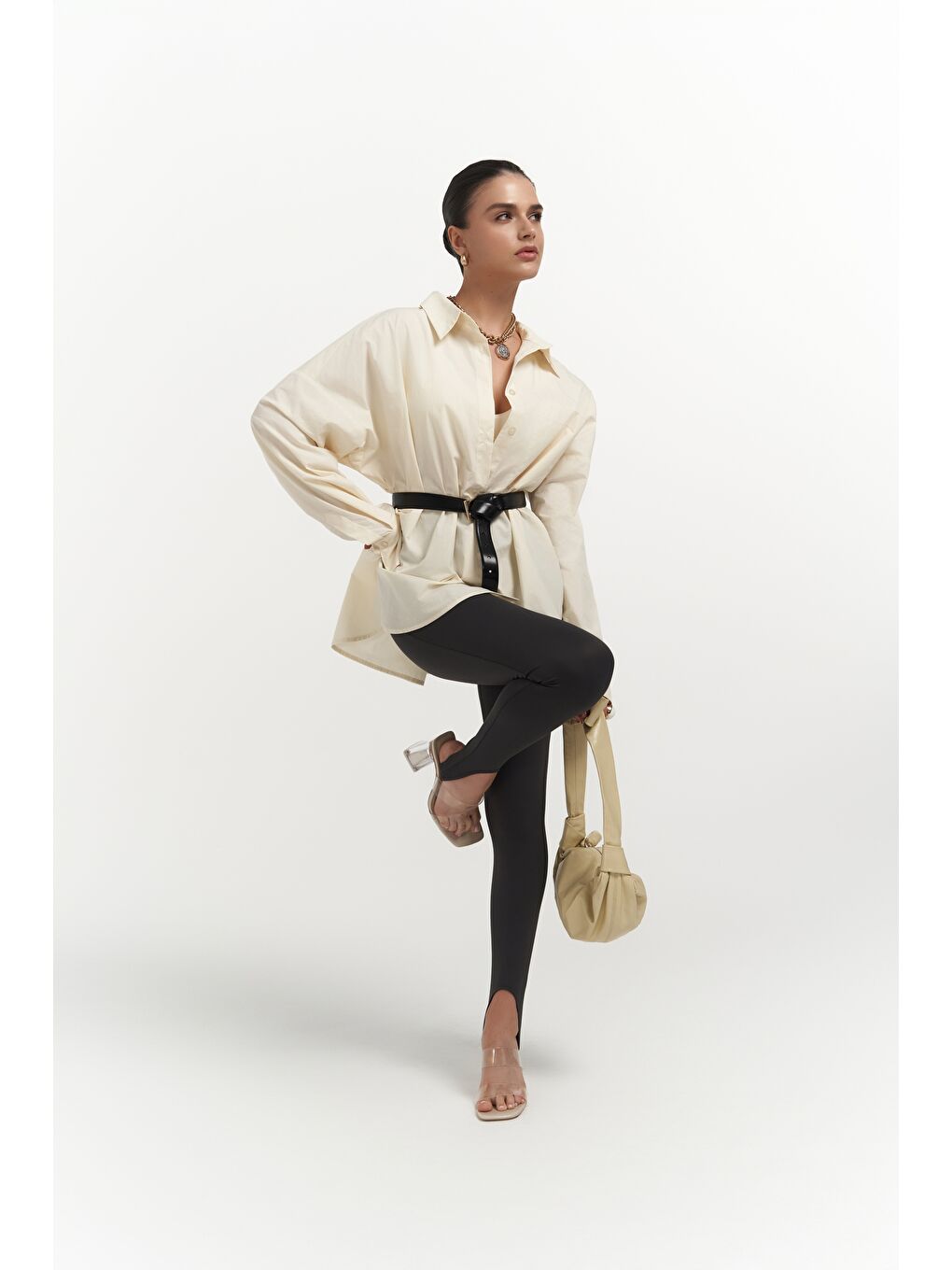 Josie Oversize Sarı Gömlek