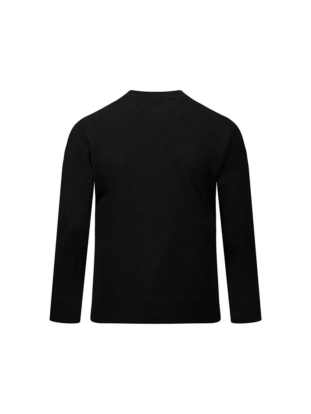 Siyah Regular Fit Yarım Balıkçı Yaka Pamuklu Kazak-2