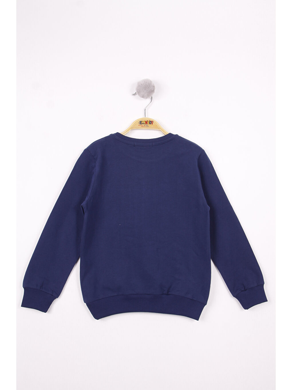 Lacivert Erkek Çocuk Yazı Baskılı Sweatshirt-1