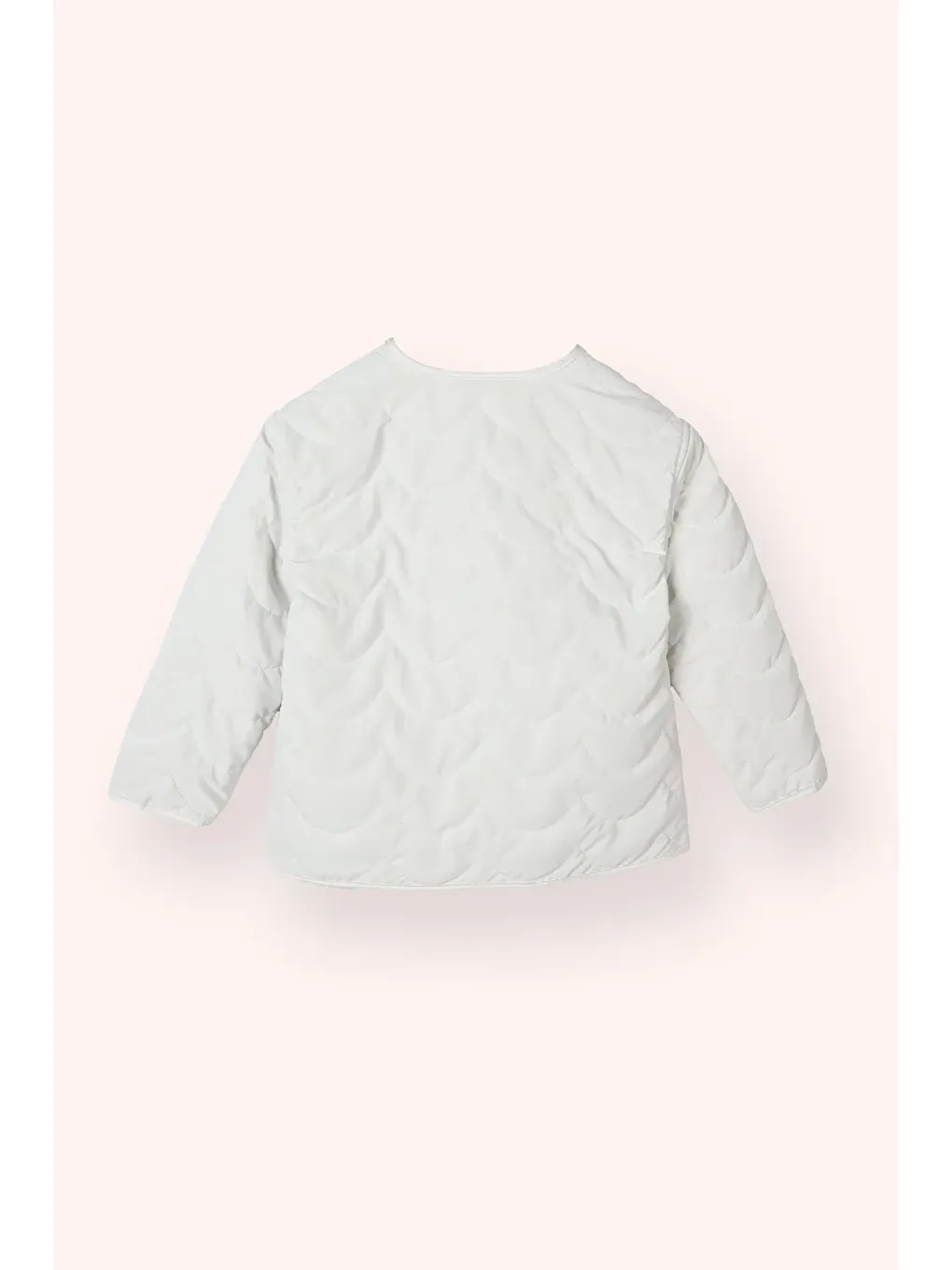 Kız Çocuk Çift Taraflı Mont Beyaz-6