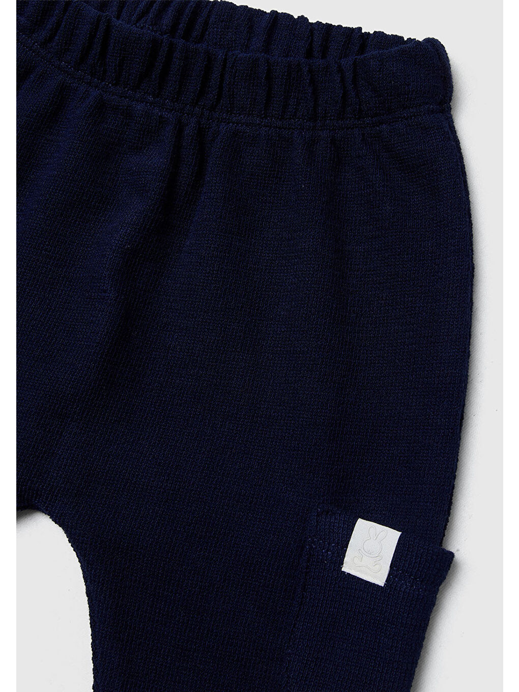 Bebek Lacivert-Beyaz Çizgili Çizgili Sweatshirt ve Kese Cepli Pantolon Takım-2