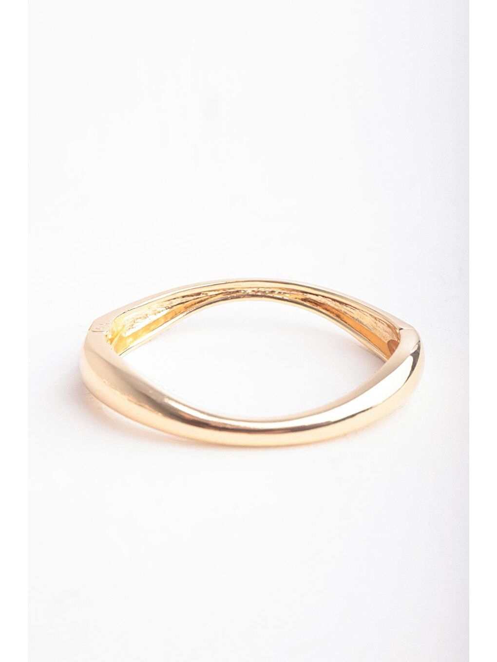 Sarı Gold Rengi Geniş Kelepçe Bileklik