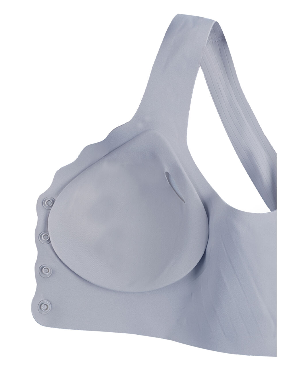 Mavi Balensiz Lazer Dikişsiz Kaplı Önden Kopçalı Sütyen Büstiyer-2