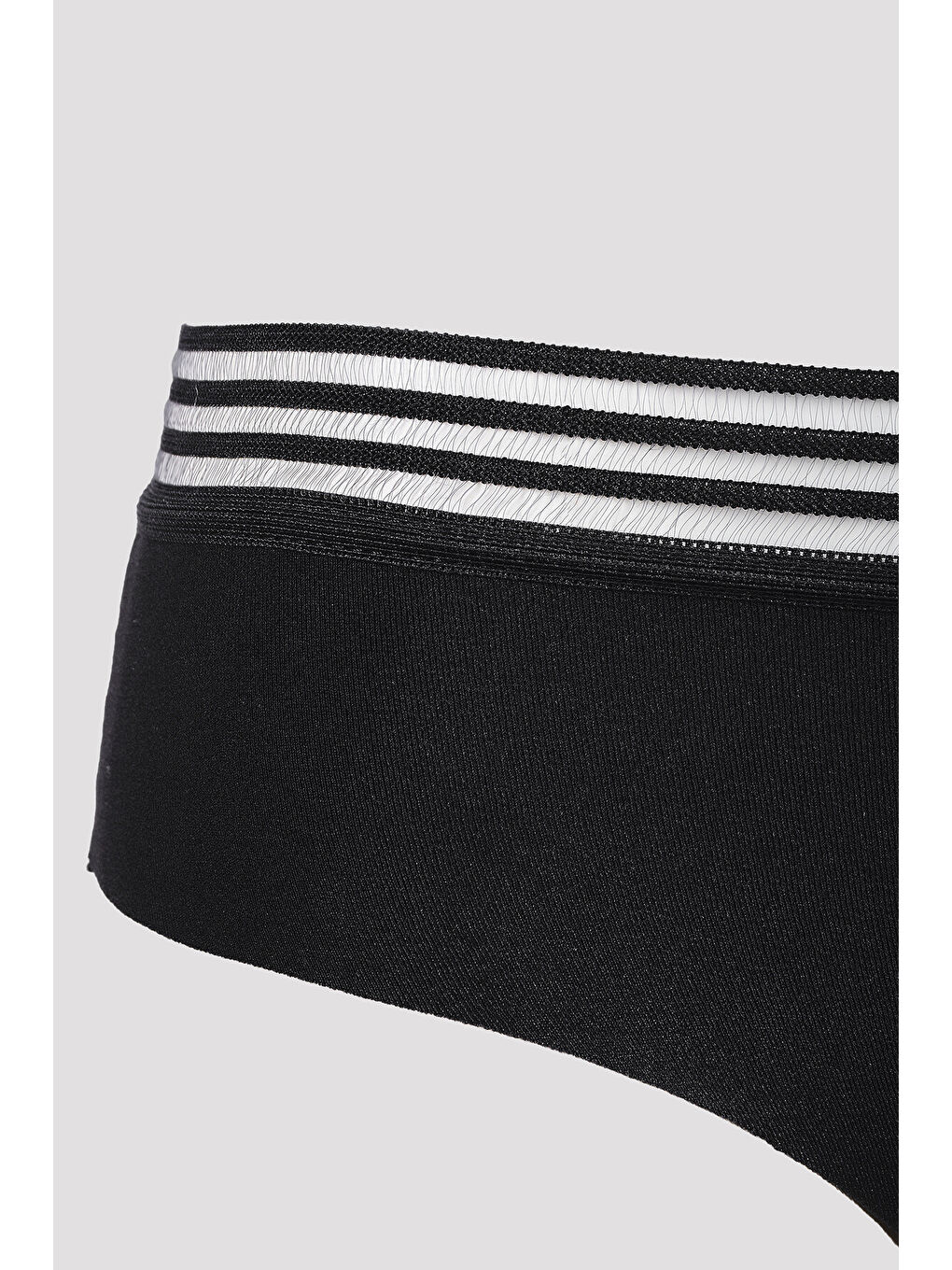 Siyah Barbara Dikişsiz Normal Bel Külot-1