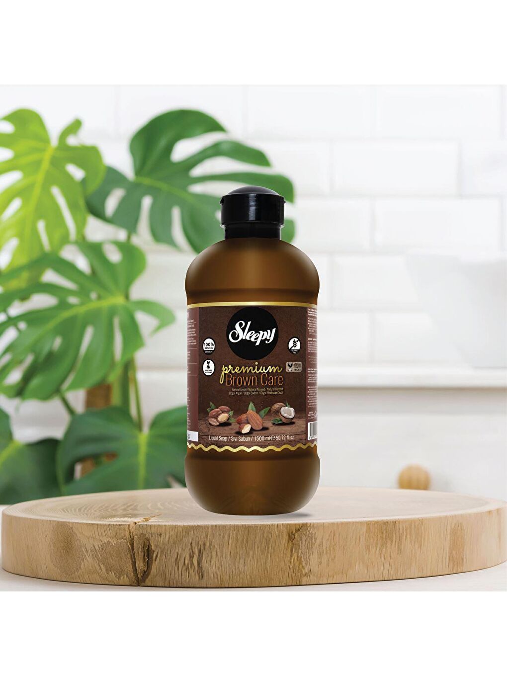 Sleepy Beyaz Premium Brown Care Serisi Sıvı Sabun 1500 ml - 1