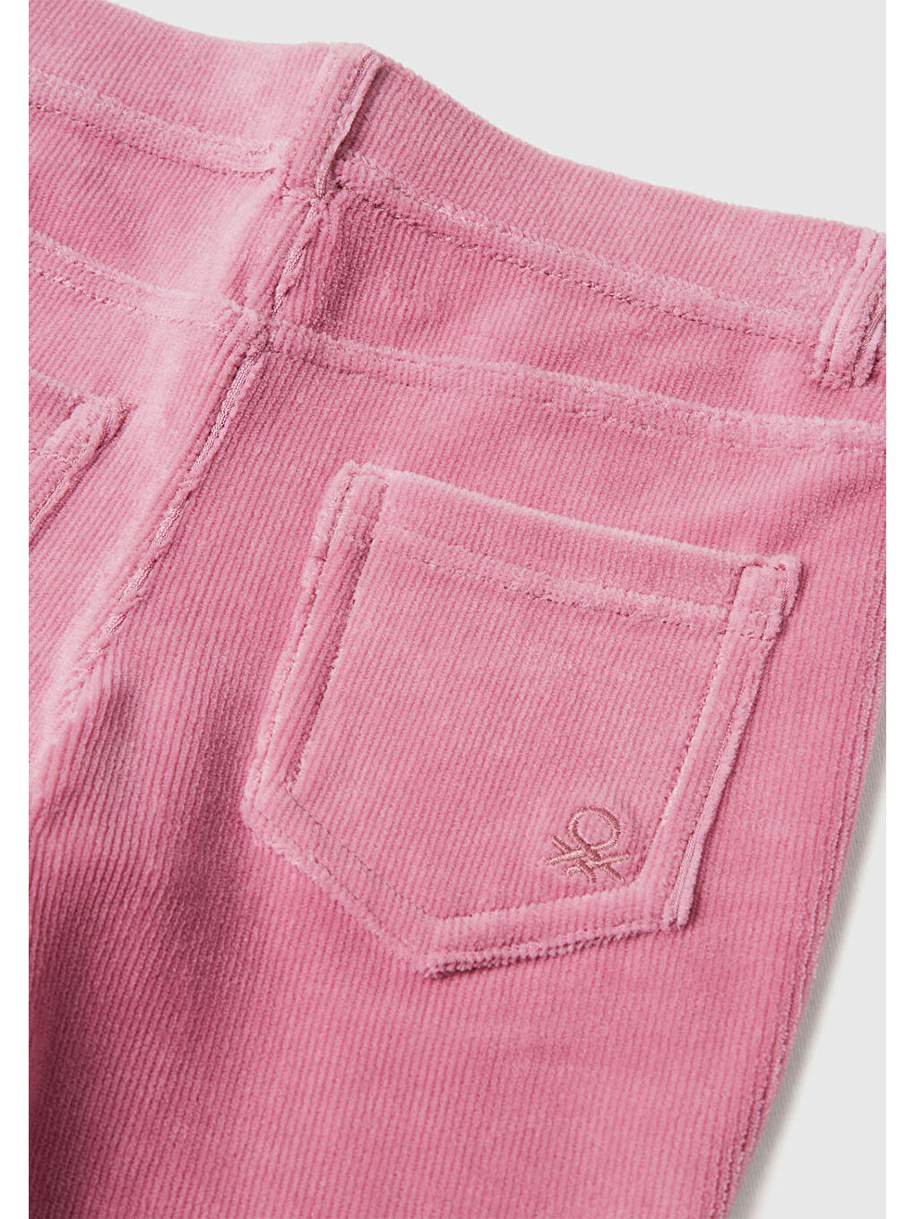 Pembe Kız Çocuk Gül Kurusu Kadife Tayt-2