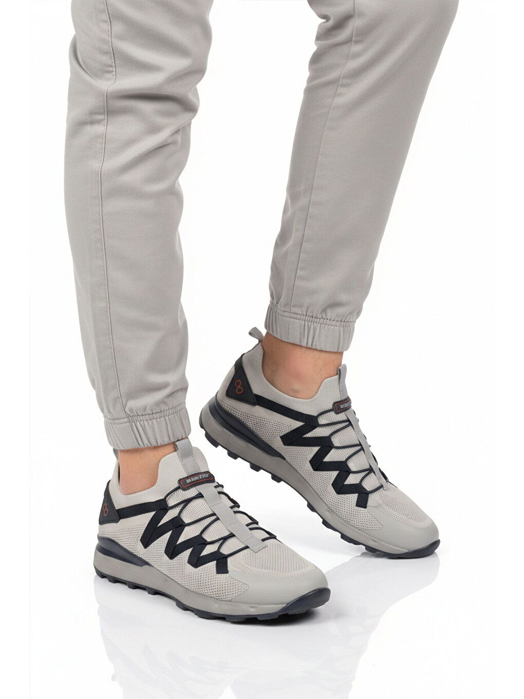 Mavi Buz Fileli Hafif Esnek Bağcıklı Erkek Spor Ayakkabı Bst-650 M