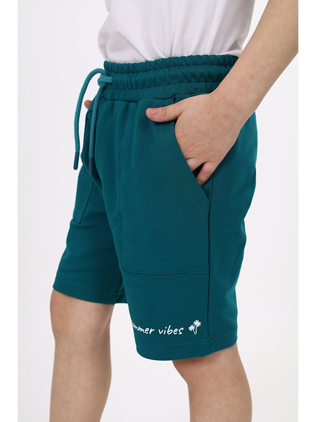 Petrol Erkek Çocuk Baskılı Şort-2