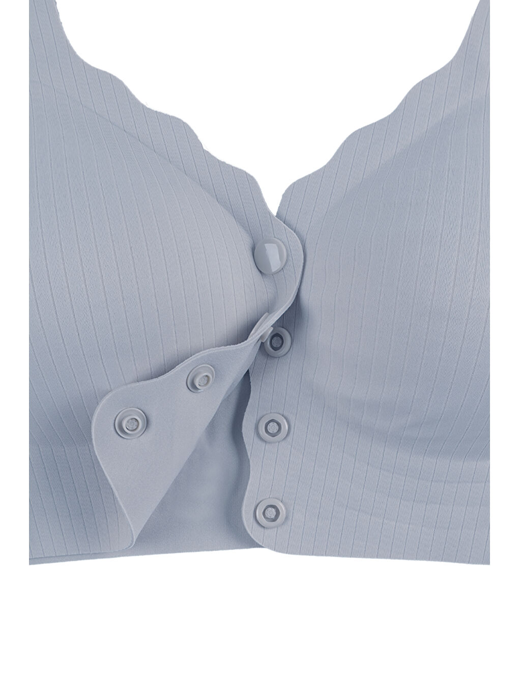 Mavi Balensiz Lazer Dikişsiz Kaplı Önden Kopçalı Sütyen Büstiyer-3