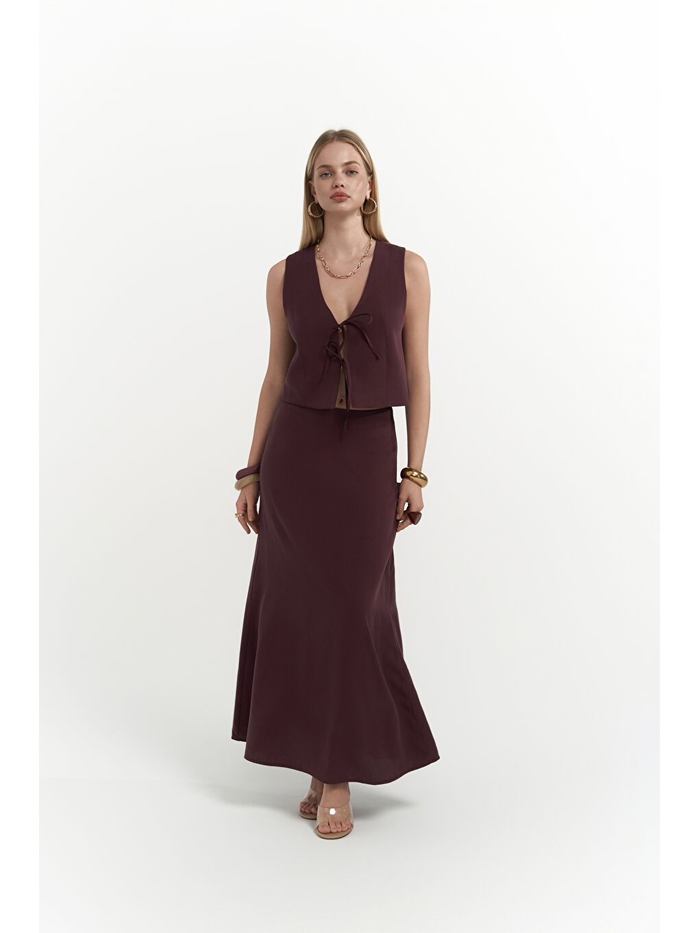 Orsha Bordo Yelek Etek Takım-3