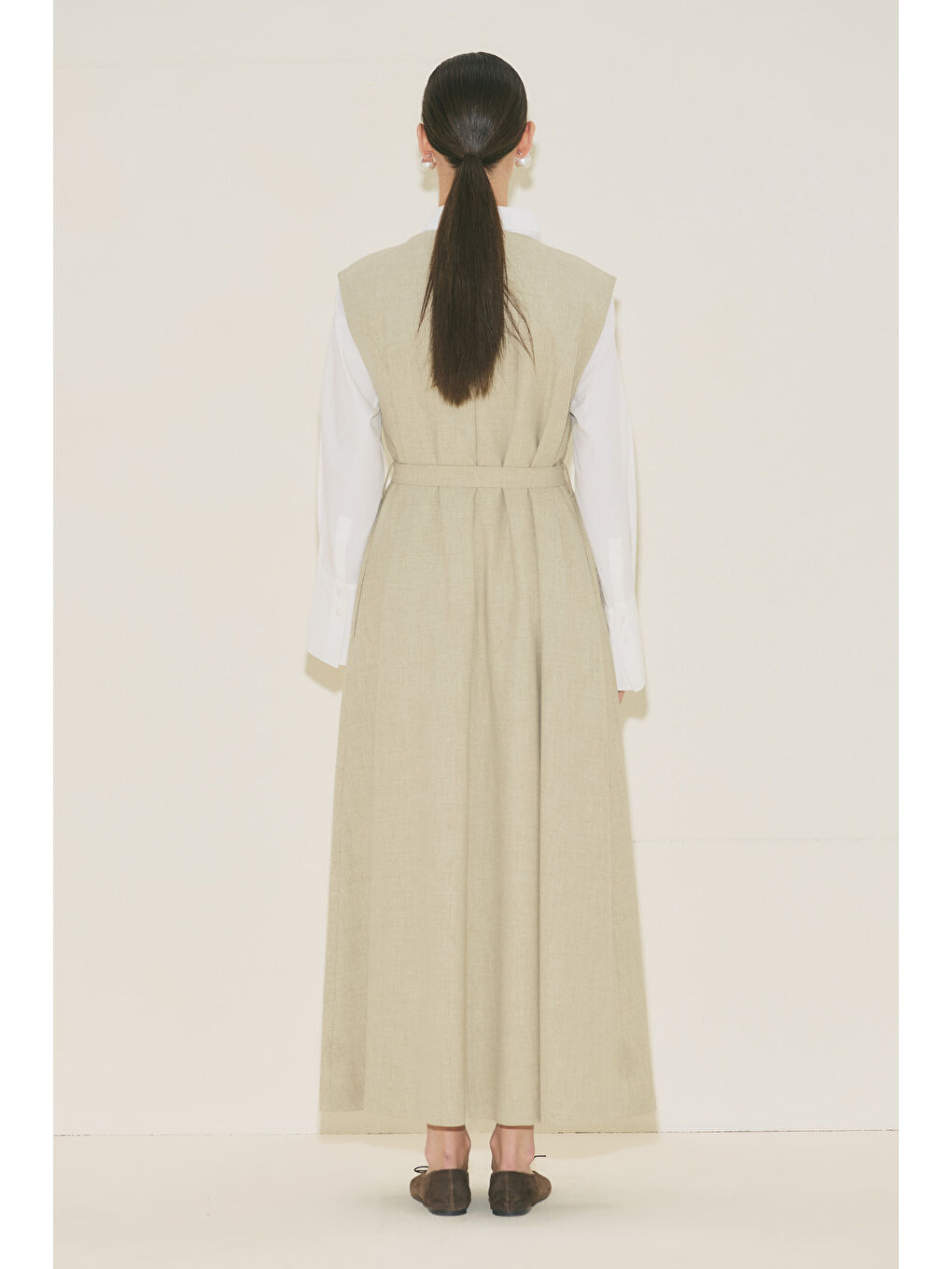 Premıum Kemer Detaylı Elbise Yeşil-3