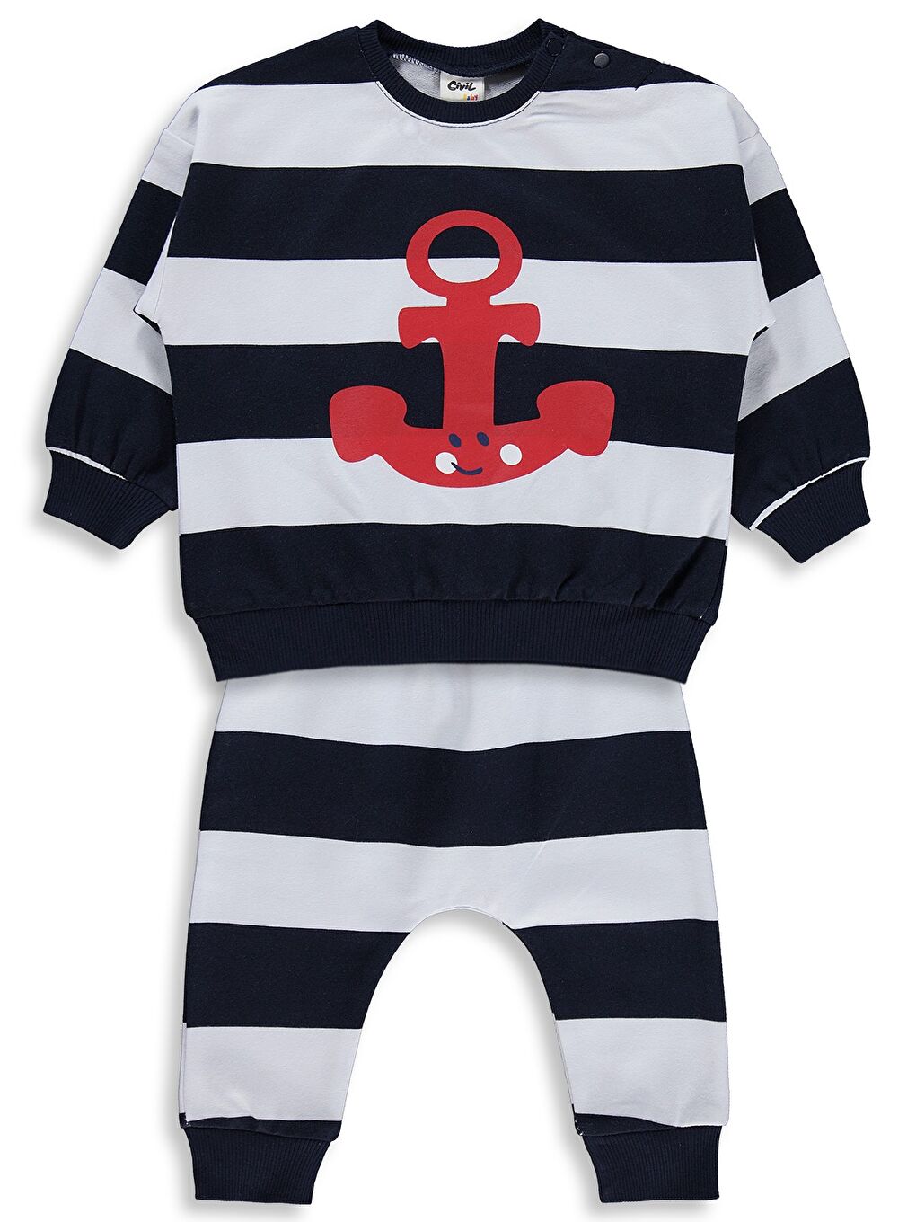 Baby Çapa Baskılı 6-18 Ay Takım - Lacivert