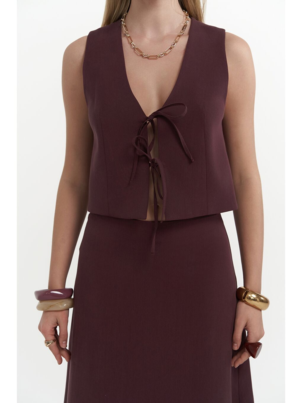 Orsha Bordo Yelek Etek Takım-6