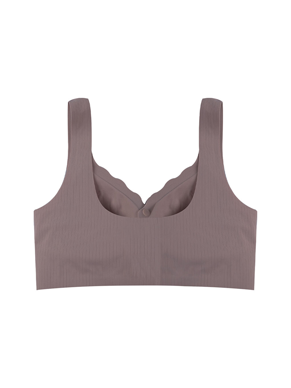 Kahverengi Balensiz Lazer Dikişsiz Kaplı Önden Kopçalı Sütyen Büstiyer-1