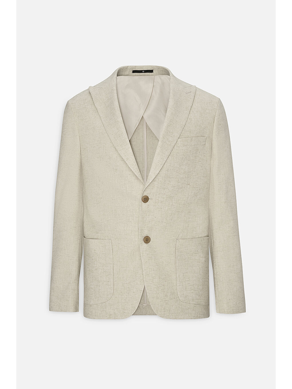 Erkek Bej Slim Fit Dar Kesim Kırlangıç Yaka Casual Blazer Ceket-8