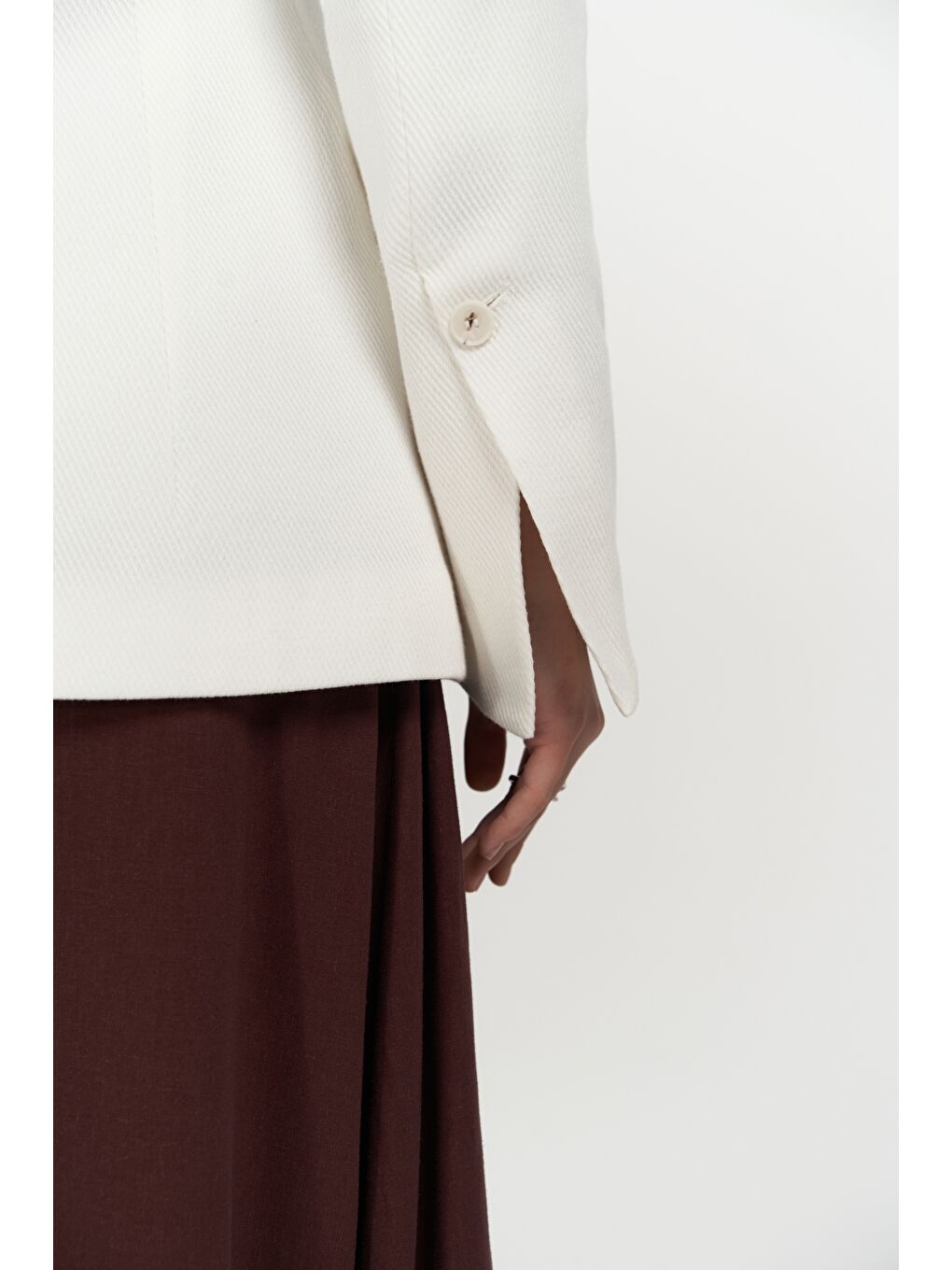 Anisah Belden Oturmalı Ekru Blazer-7