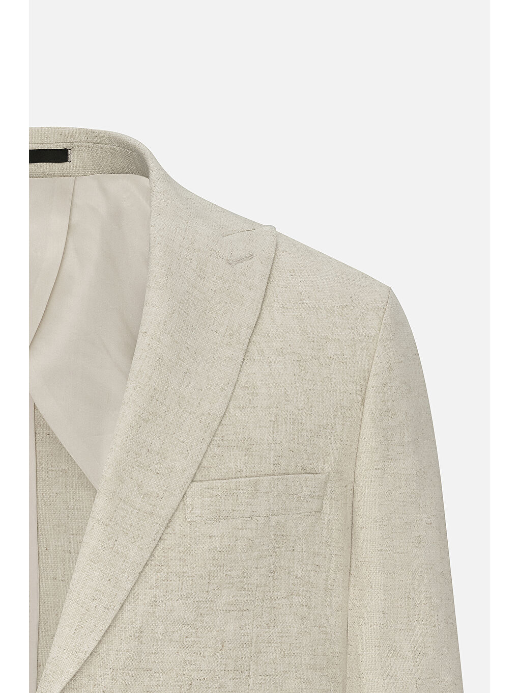 Erkek Bej Slim Fit Dar Kesim Kırlangıç Yaka Casual Blazer Ceket-9