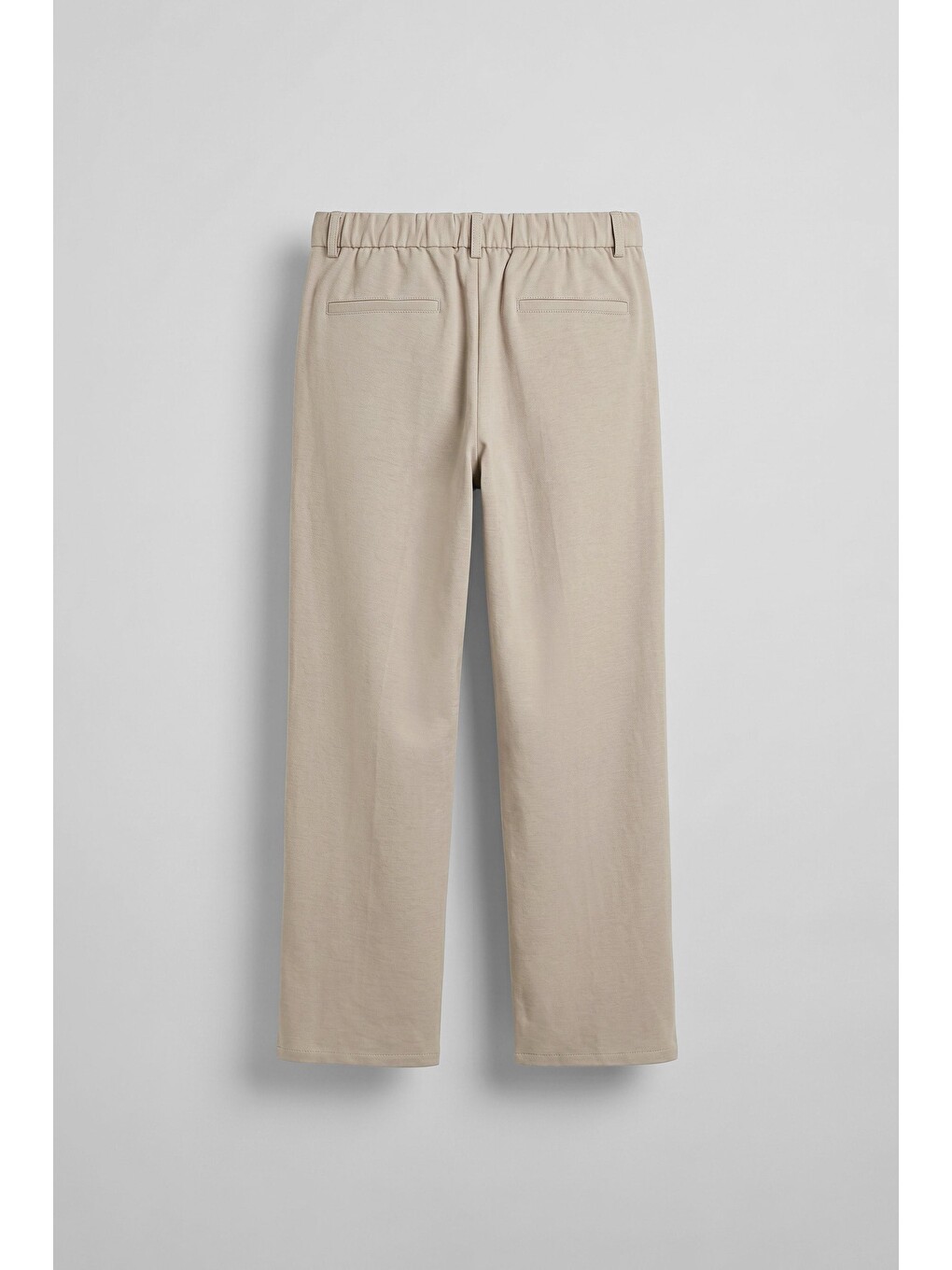 Erkek Relaxed Fit Keten Görünümlü Pantolon Bej-1