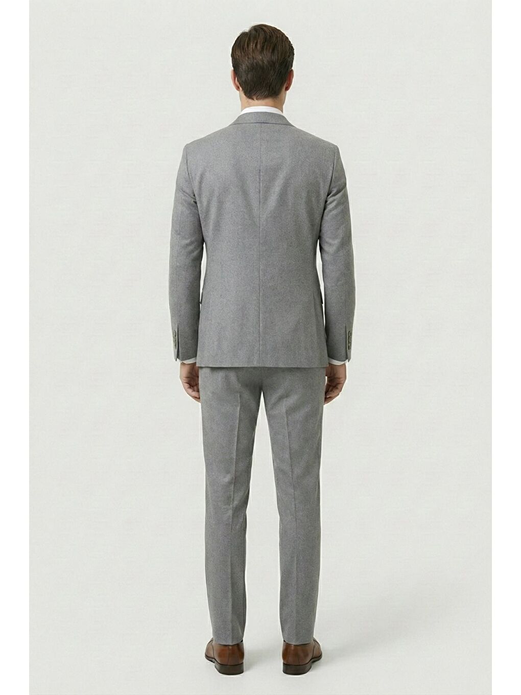 Giotelli Gri 6 Drop Polyester Viskon Karışımlı Elastan İçerikli Erkek Takım Elbise-3