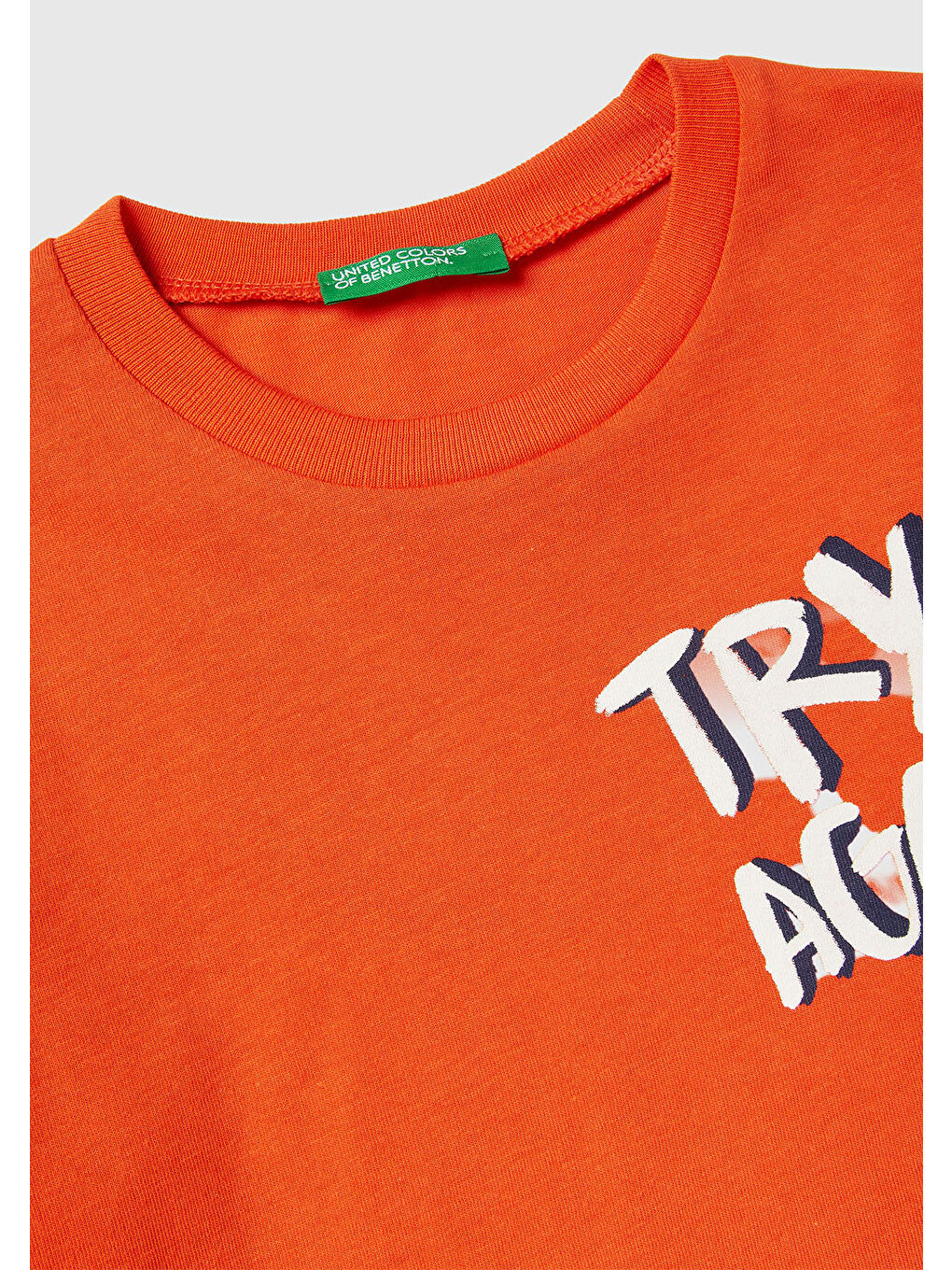 Erkek Çocuk Turuncu Baskılı Relaxed Fit Jarse Uzun Kollu T-shirt-2