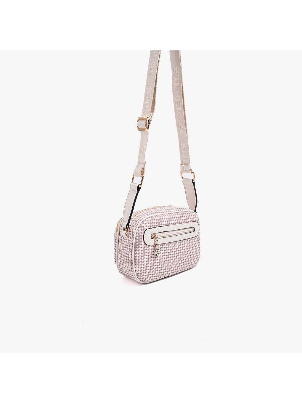 Bej Kadın SP1111-M204 SILVER POLO Çapraz Çanta Bordo-Kemik-4