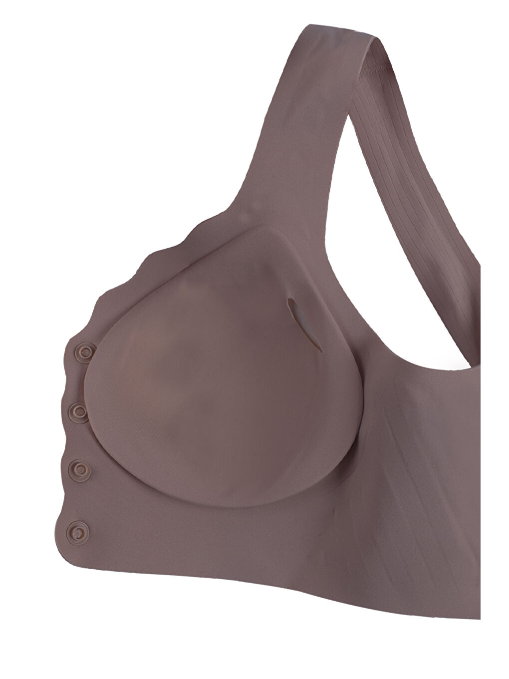 Kahverengi Balensiz Lazer Dikişsiz Kaplı Önden Kopçalı Sütyen Büstiyer-2