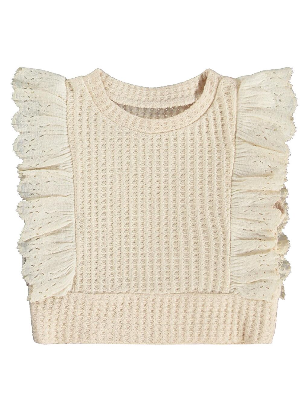 Pembe Fırfır Süeterli 3 Lü Jean 6-18 Ay Takım-2